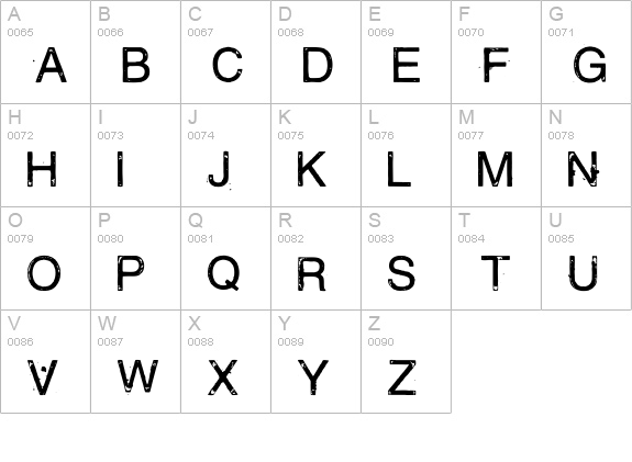 Bailando uppercase A-Z preview