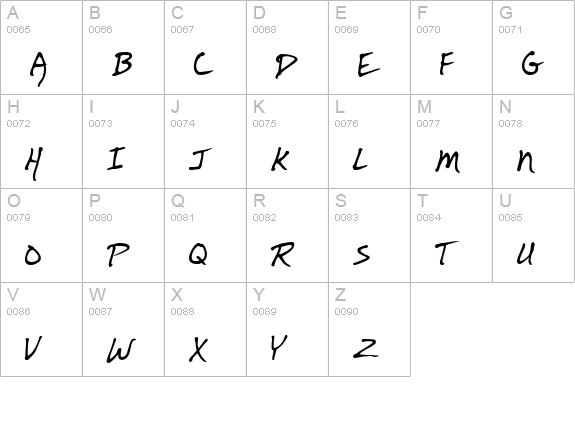 Bailey MF uppercase A-Z preview