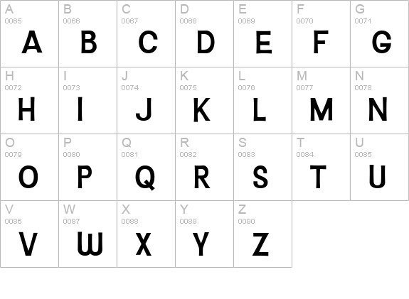 BaileywickGothicJF uppercase A-Z preview