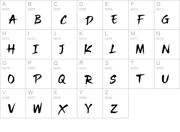 Bajigur Font uppercase A-Z preview