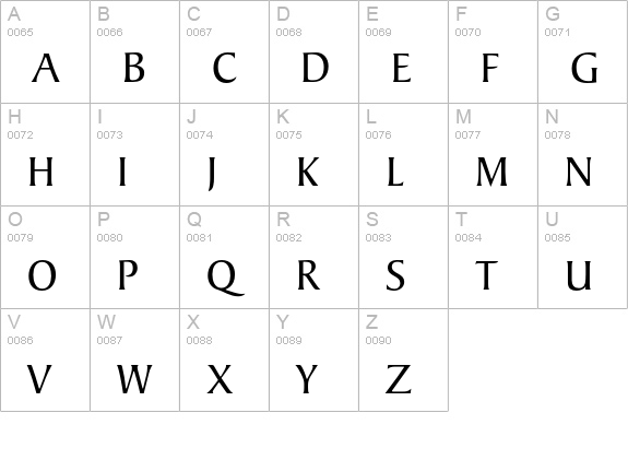 Baker Signet uppercase A-Z preview
