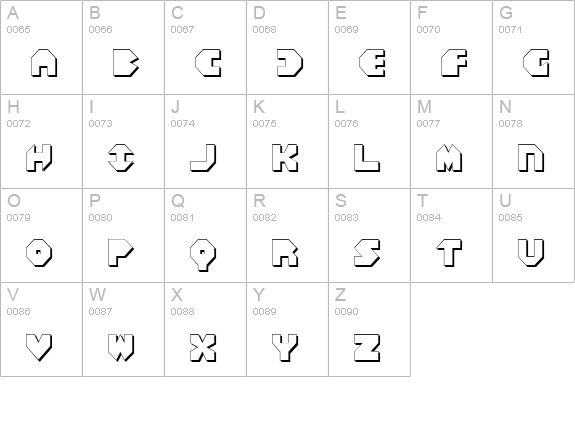 Bal-Astaral 3D uppercase A-Z preview