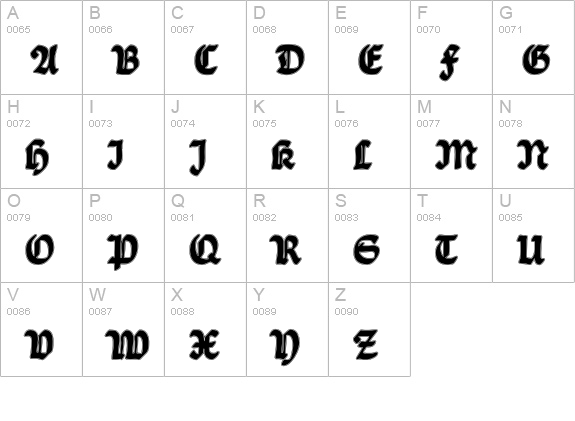 Ballade Contour uppercase A-Z preview
