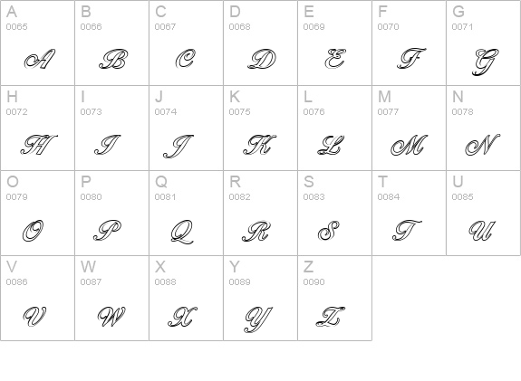 BallantinesOutline-Bold uppercase A-Z preview