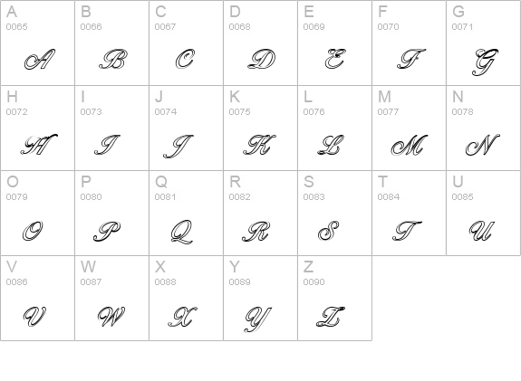 BallantinesOutline-Regular uppercase A-Z preview