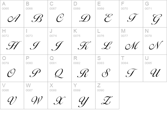 BallantinesScriptEF-Light uppercase A-Z preview
