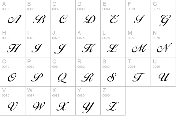 BallantinesScriptEF-Medium uppercase A-Z preview