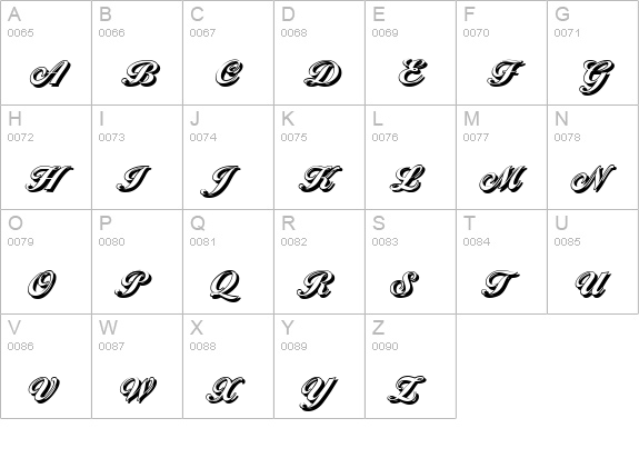 BallantinesShadow-Heavy-Regular uppercase A-Z preview