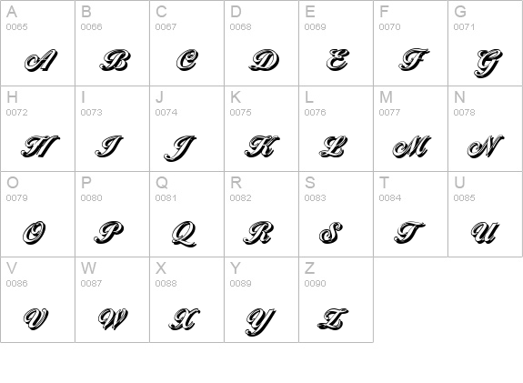 BallantinesShadow-Xbold-Regular uppercase A-Z preview
