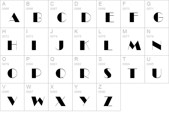Ballet Regular uppercase A-Z preview