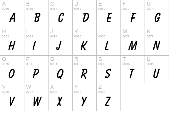 BalloonBold uppercase A-Z preview