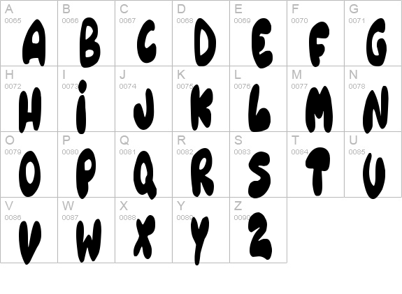 Balloonish
 uppercase A-Z preview