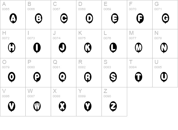 Balloons Normal uppercase A-Z preview