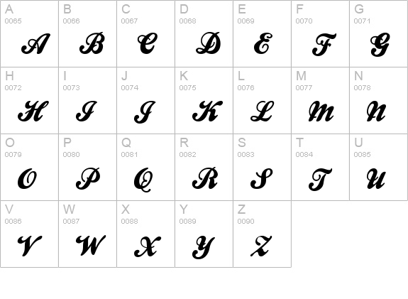 Ballpark Weiner uppercase A-Z preview