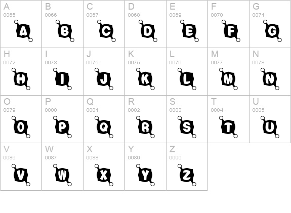 BallTack uppercase A-Z preview