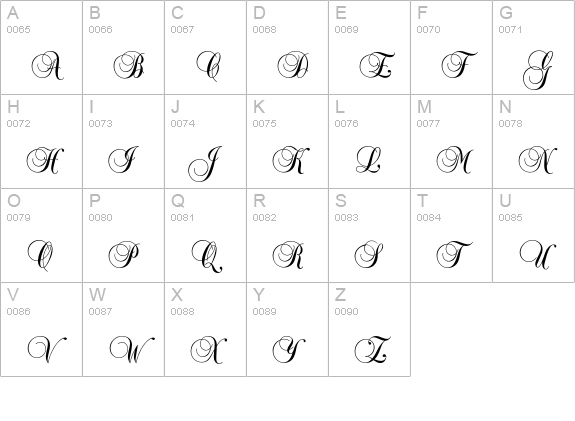 Balmoral Std uppercase A-Z preview