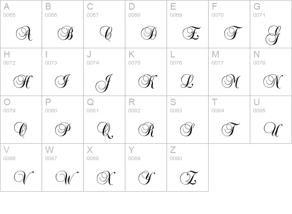 BalmoralEF-Regular uppercase A-Z preview