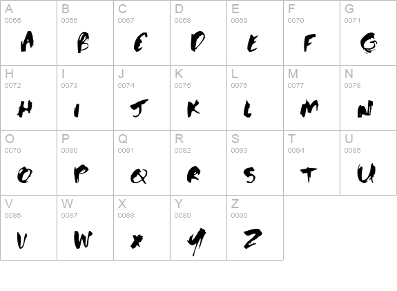 Baloney uppercase A-Z preview