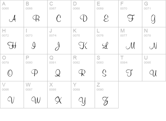 Balsam uppercase A-Z preview