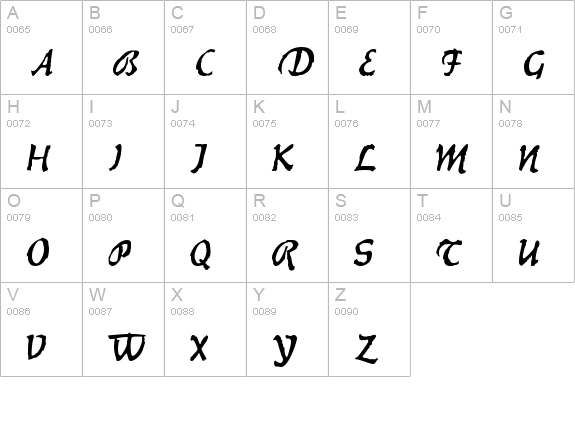 Balthazar Regular uppercase A-Z preview