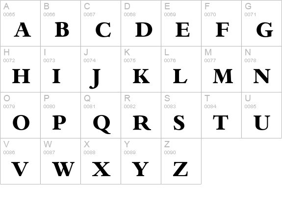 Bamberg-Bold uppercase A-Z preview