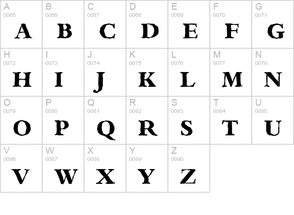 BambergAntique-Xbold-Regular uppercase A-Z preview