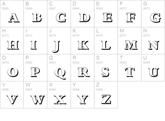 BambergShadow-Heavy-Regular uppercase A-Z preview