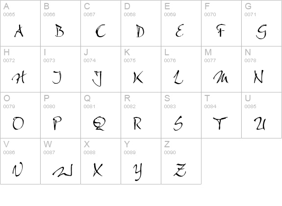 Bambino uppercase A-Z preview