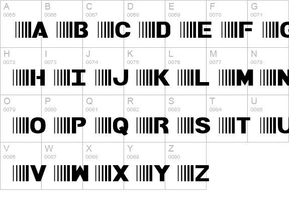 Bamf uppercase A-Z preview