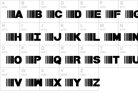 Bamf Bold uppercase A-Z preview