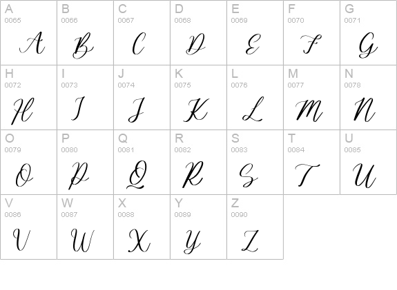 Banday uppercase A-Z preview
