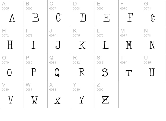 Bandit Regular uppercase A-Z preview