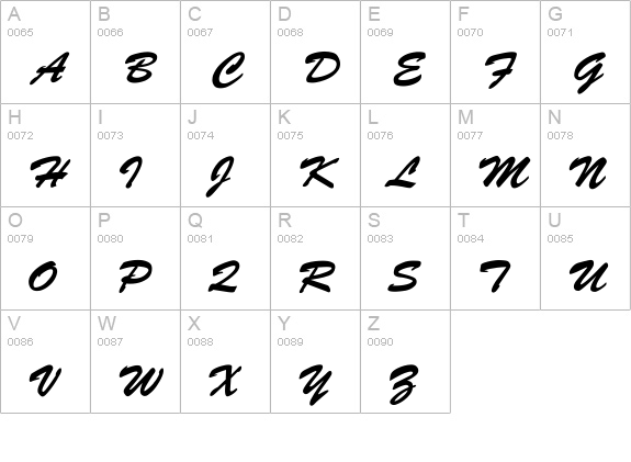 Banff-Normal uppercase A-Z preview