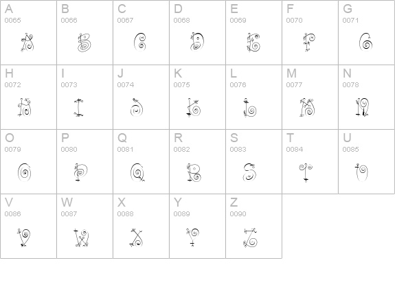 Bang LET Plain uppercase A-Z preview