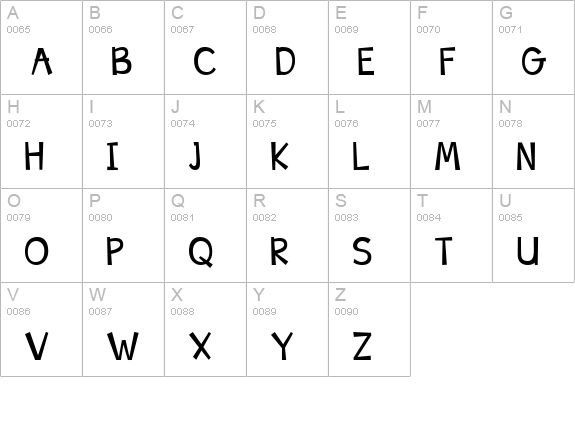bang whack pow uppercase A-Z preview