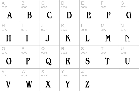Bangle Thin Bold uppercase A-Z preview