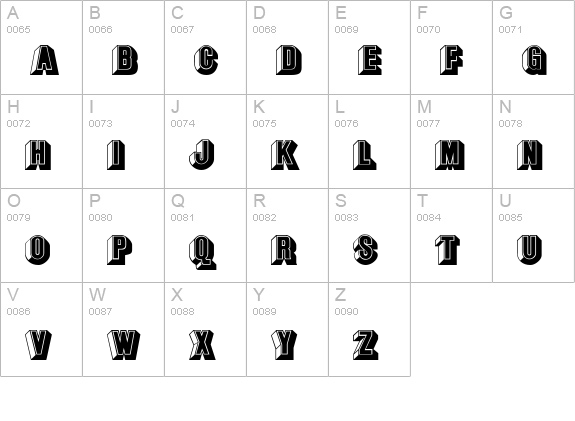 BangstonfatsPlain-Normal uppercase A-Z preview