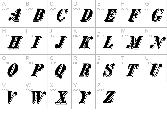 Bank Note uppercase A-Z preview