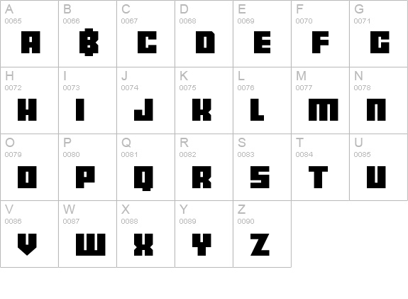 Bankjob
 uppercase A-Z preview