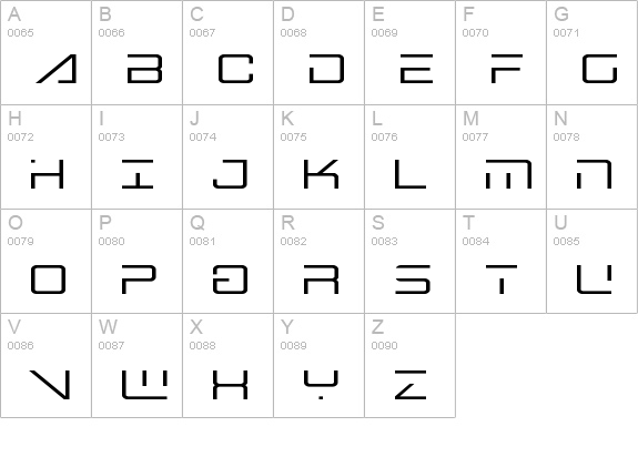 Banshee Pilot uppercase A-Z preview