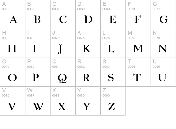 Banting Regular uppercase A-Z preview