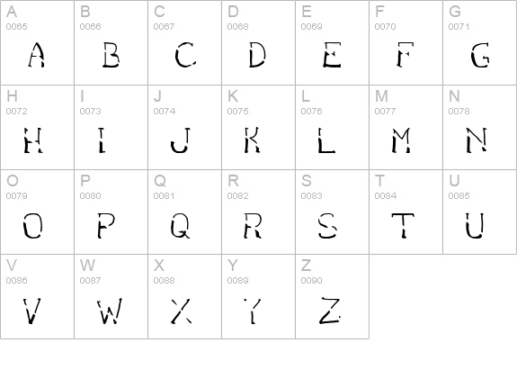 bantum caps uppercase A-Z preview