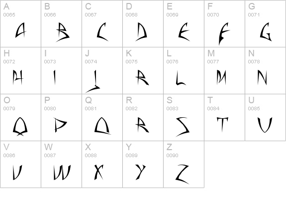 Baphometâ„¢ uppercase A-Z preview