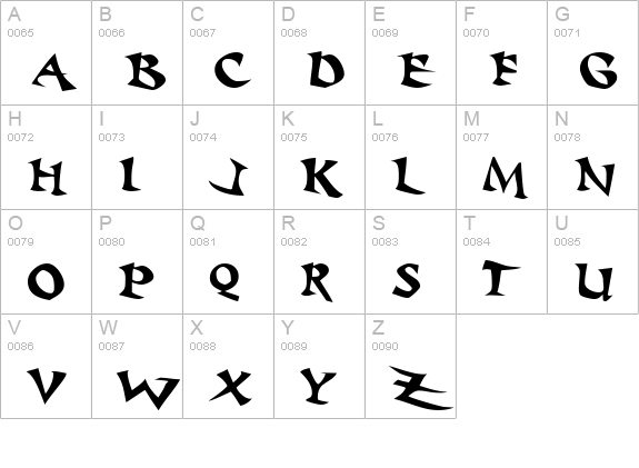 Baratz uppercase A-Z preview