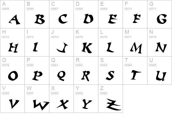 Baratz Italic uppercase A-Z preview