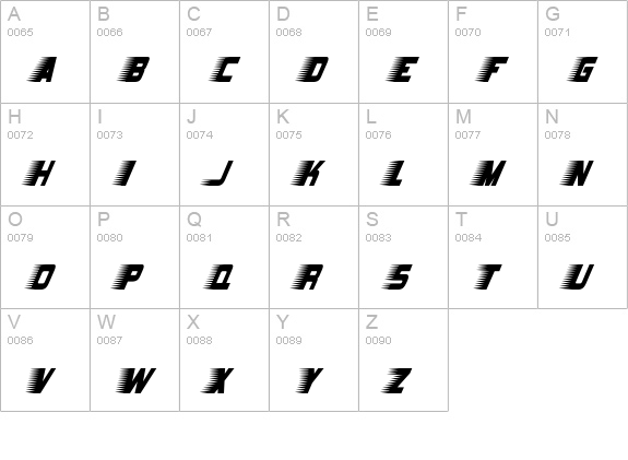 Barbatrick uppercase A-Z preview