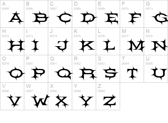 Barbecue uppercase A-Z preview