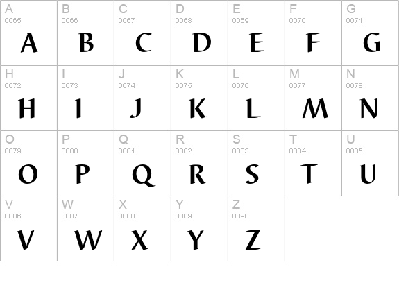 BarbedorEF-Bold uppercase A-Z preview