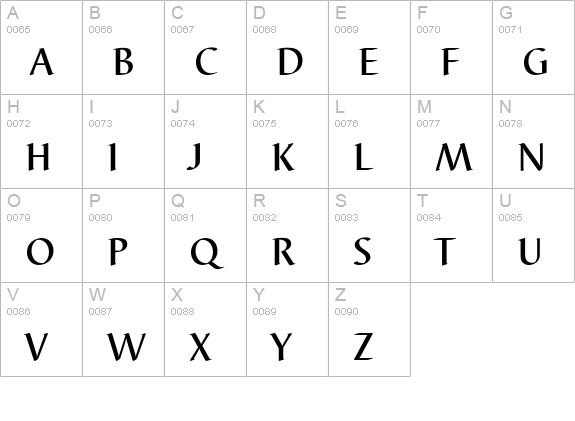 BarbedorEF-Medium uppercase A-Z preview