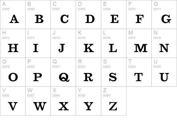 Barbera-Fat uppercase A-Z preview